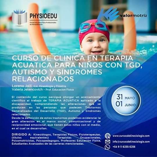 Curso clinica en terapia acuatica para TGD, autismo y sindromes relacionados